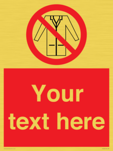 Custom No Lab Coats Sign